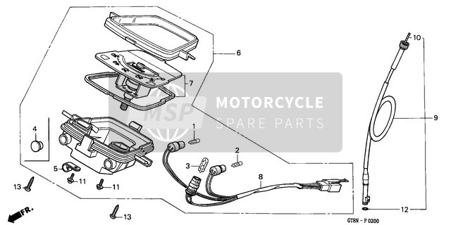 Honda PK50 1992 Meter für ein 1992 Honda PK50